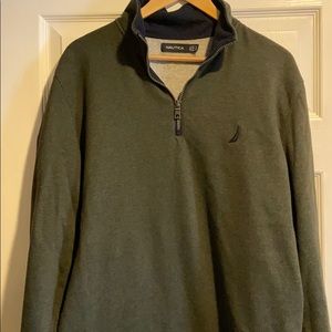 Nautica Green & Blue Quarter Zip